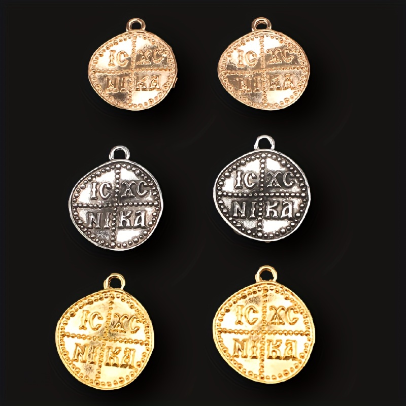 10pcs Cross Alloy Card Tag Pendant DIY Charms Earrings Bracelet
